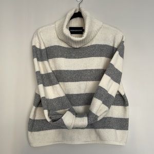 Calvin Klein Jeans Womens Cowl neck Stripe Sweater Sz XL**